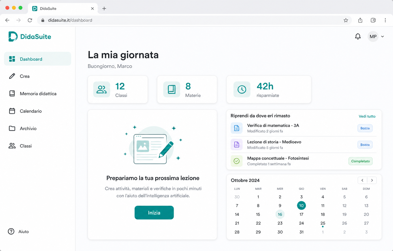 Anteprima della scrivania digitale DidaSuite